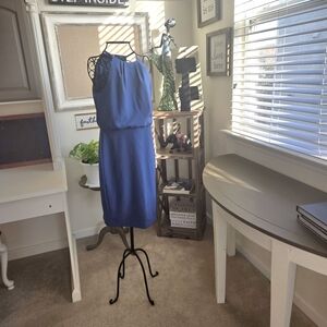 Banana Republic Royal Blue Halter Sheath Dress